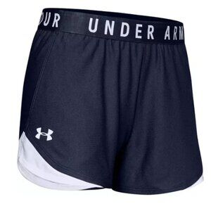 Under Armour Women's UA Play Up 3.0 Athletic Gym Shorts Size 2XL Navy/White NWT